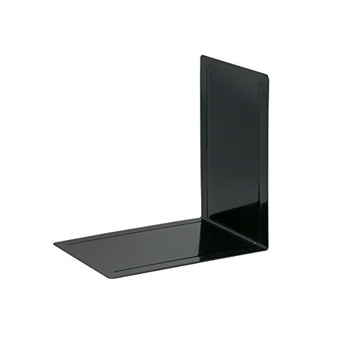 Maul 3545090 Extrastarke Metall Buchstützen, Registraturstütze Materialdicke 1 mm, 240 x 168 x 240 mm (LxBxH), Schwarz, 1 Paar