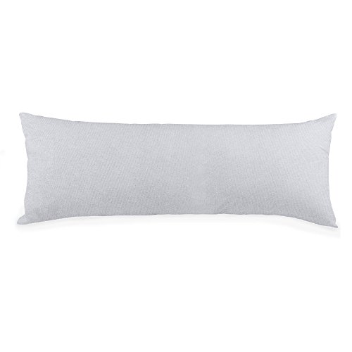 Seitenschläferkissen Stillkissen Bezug 40 x 145 cm Mikrofaser Doppelpack BeBasic silber-grau - 4