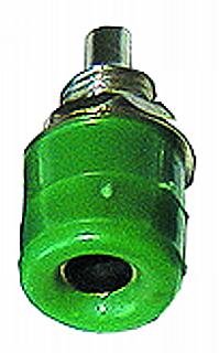 Preisvergleich Produktbild Bananen-Buchsen 4mm Bef.-Mutter m. Ring, grün