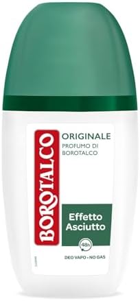 Borotalco, Deodorante Vapo Originale, Formula Senza Alcool con Talco a Cristalli Attivi, Tripla Protezione Asciutta, Profumo di Borotalco - Formato da 75 ml
