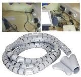 2m CABLE TIDY KIT WRAP WIRE SAFETY ORGANIZING BENDABLE KIT FOR TV DVD PC