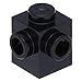 Produktbild LEGO Stein, Modifiziert 1 x 1 mit Noppen an 2 Seiten Schwarz