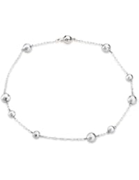 Misaki QCRNSIRIUSSHORT - Collar de mujer de plata de ley con perla sintética, 42 cm