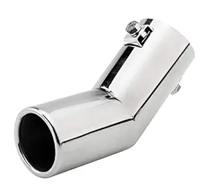 Automaze Universal Fits Car Bent Round Shaped Stainless Steel Exhaust Tail Muffler Tip Pipe 63mm (A-19)