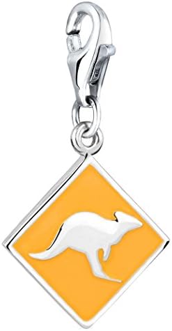 Nena Lina Charm Kangaroo Pendant in 925 Sterling Silver Fit All Brands Charm 714035 001
