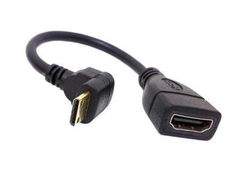 Afunta Mini HDMI Maschio 90 degree a 1080P HDMI Femmina Cavo del Convertitore dell'Adattatore del Connettore