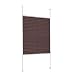 Produktbild Plissee Rollo Klemmfix Ohne Bohren 100×130 cm Kaffee lichtdurchlässig Crushed Optik