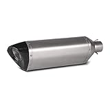 Diámetro de entrada de 51 mm, se puede reducir infinitamente a 38 mm con adaptador (incluido). Adaptador para conexión de colector 61mm disponible por separado (p.ej. para BMW S1000RR).