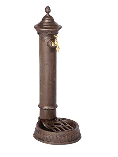 aubahoStanding fountain 78cm basin fountain iron wash stand antique style