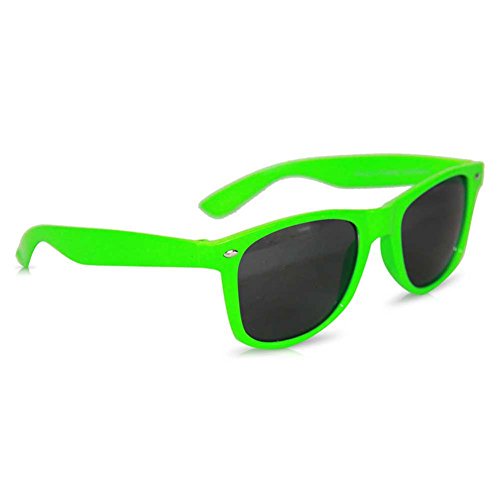 4 x Fun-Brille Wayfarer Spaßbrille Partybrille Partysonnenbrille Scherzbrille neongrün