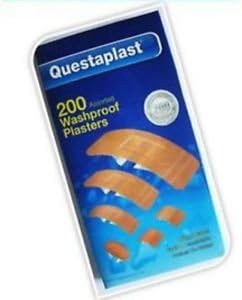 200 WASHPROOF WATERPROOF PLASTERS ASSORTED WATER RESISTANT FIRST AID BAND AID