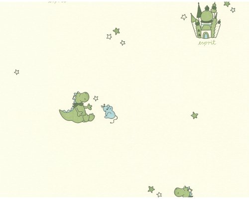 Esprit Kids 109217 Vliestapete Dragon Castle, Mustertapete - 2