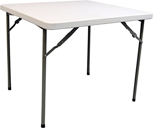 Harbour Housewares Mesa de caballetes Mesa cuadrada plegable fácil de almacenar - 86cm