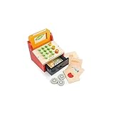 Infantil Tender Leaf Juego Aprendizaje Caja registradora de Madera, Multicolor