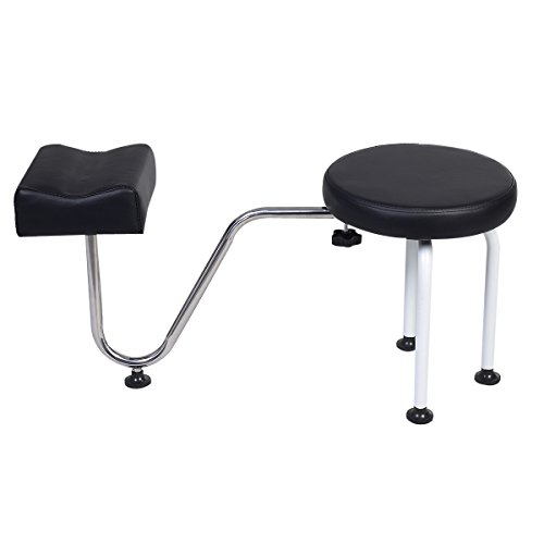 FDS Gas Lift Adjustable Pedicure Stool Manicure Nail Tattoo Foot Leg Rest Chair Work Station