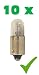 Produktbild PRAKTISCHES 10er SET! (Grundpreis: 1,00 EUR/Stk) 10 x T4W 12V 4W BA9s AUTO-LAMPE Glühlampe Glühbirne Standlicht-Lampe Innenbeleuchtung Innenlicht-Lampe Halogen-Lampe Parklicht-Lampe