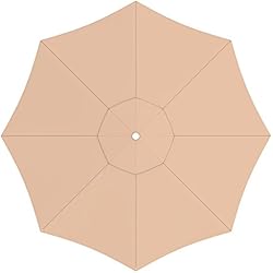 PARAMONDO Toile de rechange pour parasol avec Air Vent pour parasol Interpara (3,5m / ronde), crème