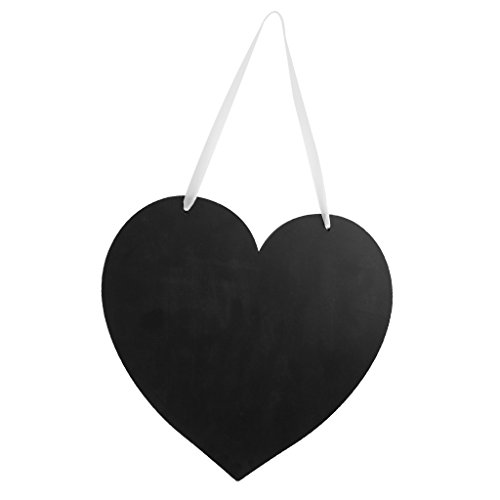 MagiDeal Memotafel Küche Herz Wandtafel Kreide Küchen-tafel Landhaus Kreidetafel DIY Unterzeichnen Party Zubehör - 2