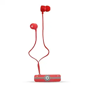 Portronics POR-837 Harmonics 206 Inline in-Ear Bluetooth Stereo Earphones with Magnetic Latch (Red)