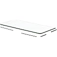 Twin Slot Shelving White Uprights, Brackets Adjustable Strong Rack Wall Shelf Pack of (1, 2, 10) (2, Glass Shelf 60cm x 25cm Only)