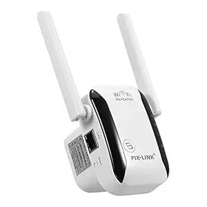 Layfuz WiFi Signal Amplifier Wireless 300M WiFi WiFi Range Extender with Dual Antennas for Home Office EU Plug