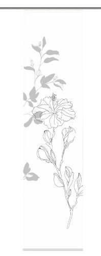 Home Fashion 86136-703 Schiebevorhang Digitaldruck "Messina", Dekostoff 245 x 60 cm