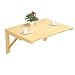 Produktbild PENGFEI Tische Wandtisch Wand-Klapptisch Multifunktion Massivholz Computertisch Büro Kaffetisch, 11 Farben (Color : Wood Color, Size : 50x30CM)