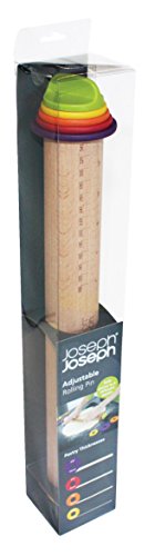 Joseph Joseph 20085 Einstellbares Nudelholz, 9 Einheiten, 43,5 x 6,9 x 6,9 cm, mehrfarbig - 2