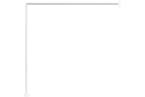 Acomoda textil – Barra Cortina de Ducha Universal de Aluminio en Forma de L y L+U. Barra Blanca para Cortina de Esquina, Fácil Instalación, Resistente y Duradera. (Modelo L)