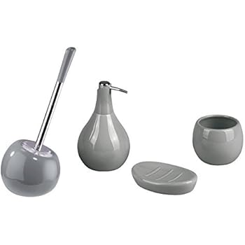 Badaccessoires Set COPPA Keramik rund - WC-Bürstengarnitur