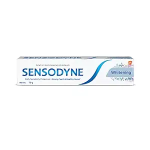 Sensodyne Toothpaste: Whitening Sensitive Toothpaste to restore natural whiteness, Dentist Recommended Brand, 70gm
