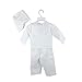 H/B 4 Pcs Cross Embroidery Christening Baptism Romper Infant Satin Vest Set Full Length (Newborn-2T) 0685B S