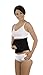 Carriwell Adjustable Organic Cotton Belly Binder (Small/ Medium, Black)