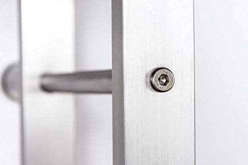 CLP exklusiver Kaminholzständer KERI für die Wand, rostfreier & robuster Edelstahl, bis zu 8 Größen wählbar 25 x 100 x 150 cm - 6