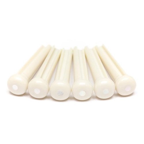 GraphtechTUSQ BRIDGE PINS - MARTIN 2MM - WHITE/MOP DOT -6 PCES, PP-1142-00