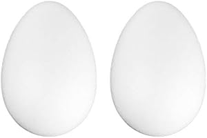 Ideen mit Herz Polystyrene egg, 2 pieces, large and separable (16 cm high, diameter 11 cm, pack of 2)