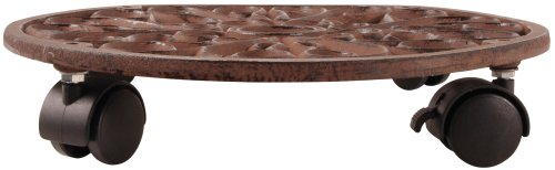 Esschert TG130 design, Rolluntersetzer Gußeisen rund L, 34, 5 x 34,5 x 6,4 cm - 2