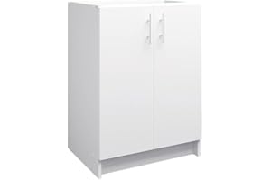 JD Greta Fixed Height 600mm Kitchen Base Cabinet Floor Unit (Without Worktop) – White Matt
