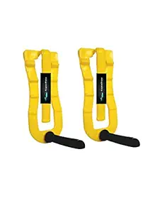 Aqua Petz Cuttlefish Bone Holder with Perch Pack of 2 for All Birds,Cockatiels, African Grey, Macaw, Finches (Yellow Holder with Black Perch)