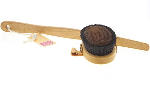 Klosterbürste, Body ionic, Kosmetex Energie Massagebürste Rückenbürste am abnehmbaren Stiel für Trockenmassage - 4