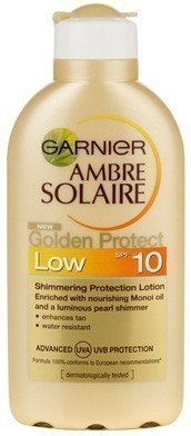 Garnier Ambre Solaire Golden Protect Sonnencreme Niedriger LSF 10 Schimmernde Schutzlotion 200ml