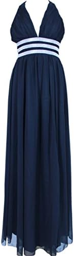 KAJ fashions Long Halterneck (A1182 Evening Dress with Glitter and Rhinestones S-L Various Colours Sizes -  Black - 10