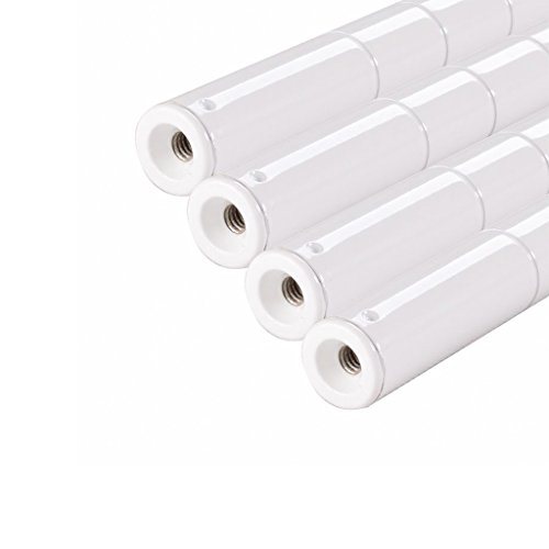 LANGRIA Regal 6 Ablage Standregal Schraubregal Moderne Haushaltsregal mit 5 Haken, 66,1 lbs Kapazität (Weiß) - 7