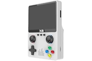 Nuziku X6 Consola Portátil,Simulador Gameboy de 32 bits,Soporte para Más de 10000 Juegos, Soporte para 11 Simuladores, Extensión de Tarjeta TF, 3,5 In Consola Portátil para Dos Personas