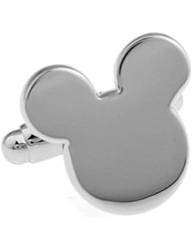 Walt Disney Micky Maus Silber Farbe Manschettenknöpfe + Geschenkkarton (Cufflinks)