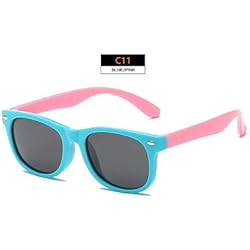 NSYJDSP Logiciel de sécurité pour Les Ongles en Silicone polarisé Cat's Eye Lunettes de Soleil pour Enfants Lunettes de Soleil pour Hommes et bébés À la Mode UV400 C 11