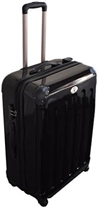 Venture - Hard Black 360 Degree 4WD Travel Luggage Suitcase 28"