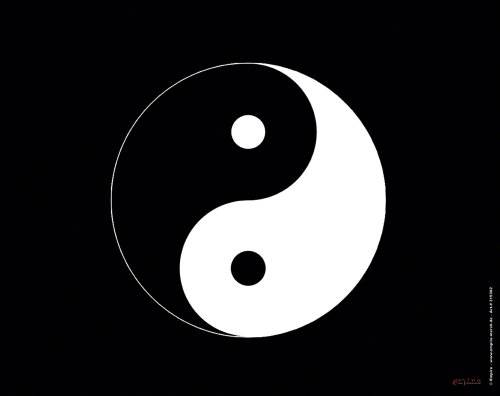 Mousepad - Yin & Yang - EPDM-Kautschuk, fest, elastisch, abriebsicher, PVC-frei - Grösse 24x19 cm