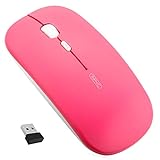 ★ Wiederaufladbare maus kabellos: Eingebaute 400mAh Li-Polymer-Batterien, lange Lebensdauer, einmal für drei Monate zu laden, einfach durch Micro-USB-Kabel zu laden, nie wieder Batterie kaufen, keine Sorge, dass die Maus keine Energie mehr hat