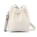 Produktbild XINGF Leder Mode Eimer Tasche, Damen Einfache Kordelzug Umhängetasche, Einkaufstasche Mit Großer Kapazität,White-OneSize